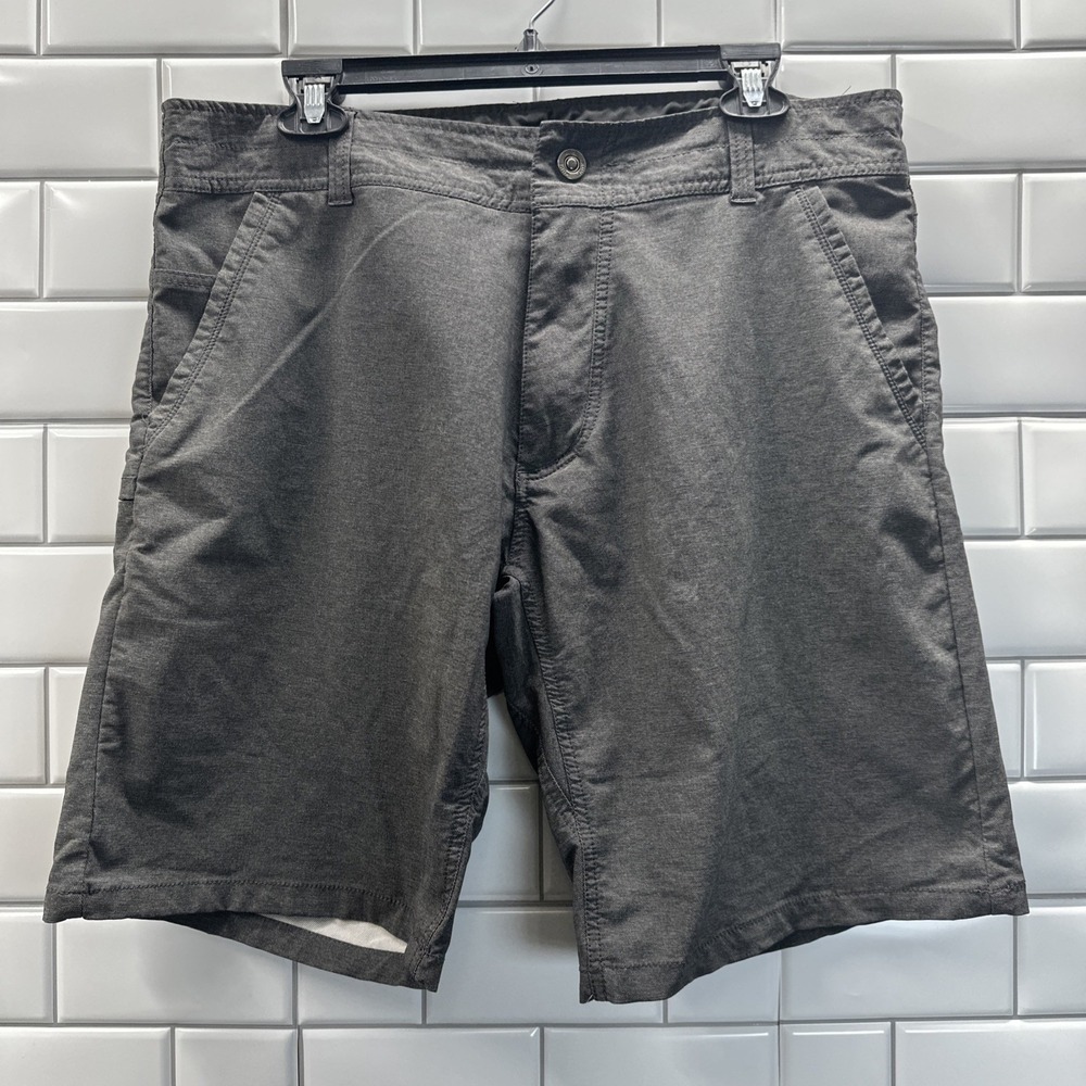 Kuhl Shift Amphibia Hiking Shorts Nylon Blend Zip Stretch Gray Men's Size 36